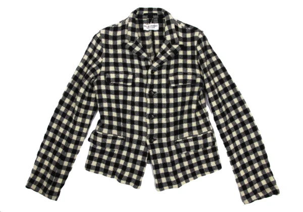 robe de chambre COMME des GARCONS Fulling Wool Checker Jacket K-168790_002