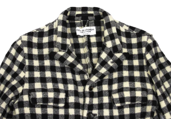 robe de chambre COMME des GARCONS Fulling Wool Checker Jacket K-168790_003