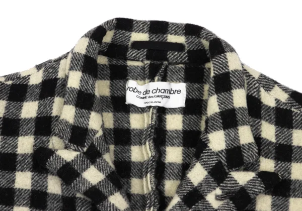 robe de chambre COMME des GARCONS Fulling Wool Checker Jacket K-168790_004