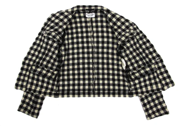 robe de chambre COMME des GARCONS Fulling Wool Checker Jacket K-168790_012