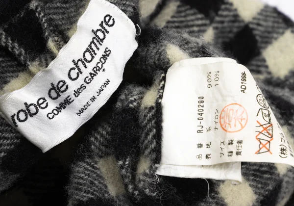 robe de chambre COMME des GARCONS Fulling Wool Checker Jacket K-168790_016