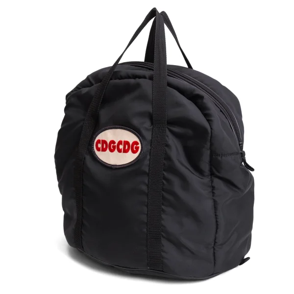 COMME des GARCONS Boa-fleece Lining Logo Patched Hand Bag Black  K-168800_001