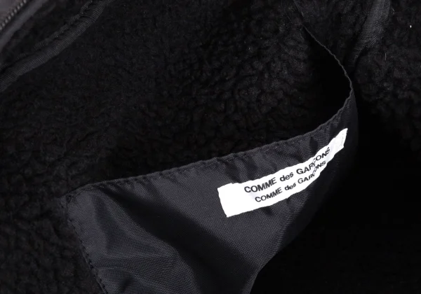 COMME des GARCONS Boa-fleece Lining Logo Patched Hand Bag K-168800_013