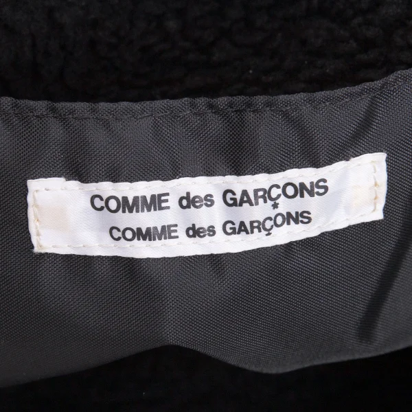 COMME des GARCONS Boa-fleece Lining Logo Patched Hand Bag K-168800_015