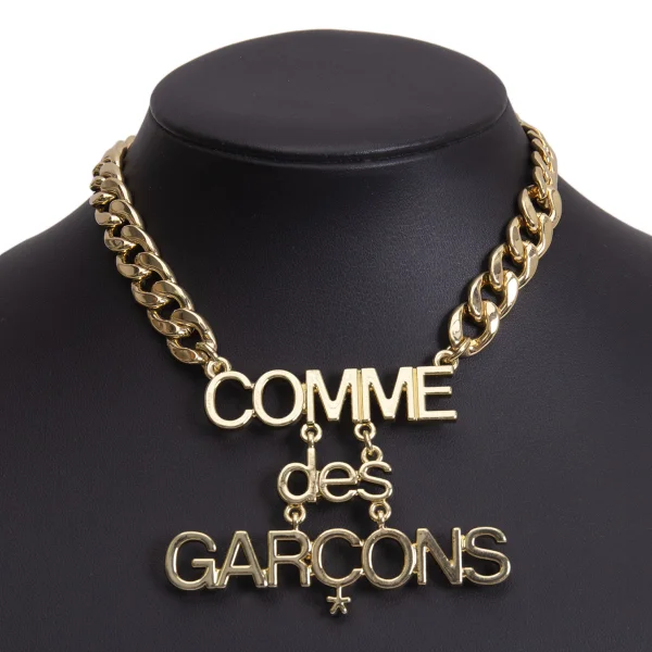 COMME des GARCONS Logo Chain Necklace Gold  K-168802_001