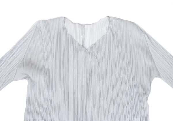 PLEATS PLEASE Pleated Buttonless Long Cardigan K-168812_003