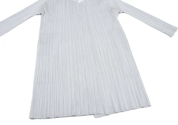 PLEATS PLEASE Pleated Buttonless Long Cardigan K-168812_010