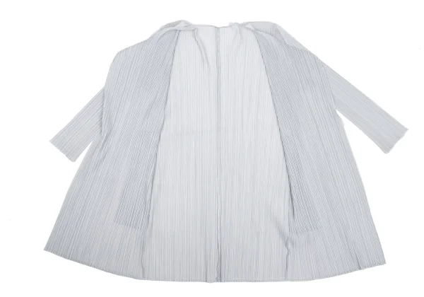 PLEATS PLEASE Pleated Buttonless Long Cardigan K-168812_012