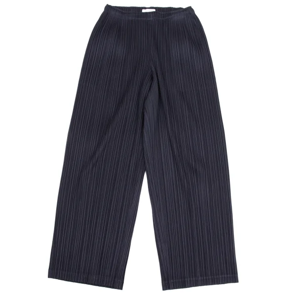PLEATS PLEASE Pleated Straight Pants Navy 0 K-168813_001