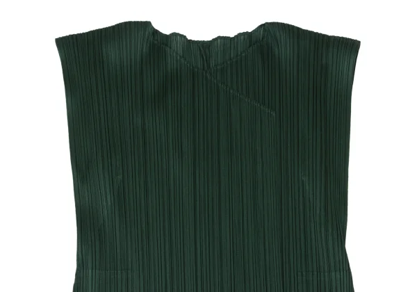 PLEATS PLEASE Pleated Sleeveless Long Cardigan K-168815_003