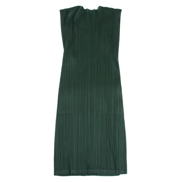 PLEATS PLEASE Pleated Sleeveless Long Cardigan K-168815_009