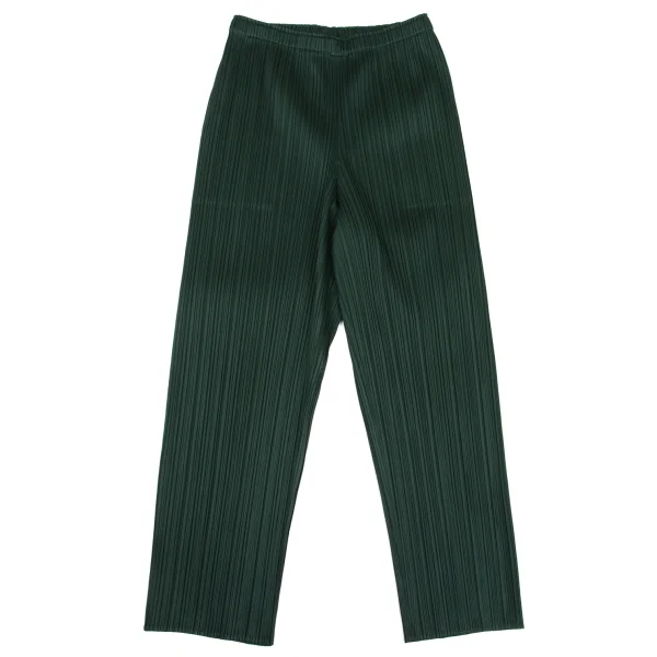 PLEATS PLEASE Straight Pants Dark Green 3 K-168816_001