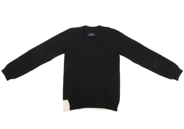 tricot COMME des GARCONS Hem Switching V Neck Knit Sweater K-168819_002