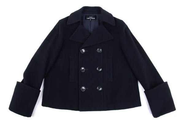 tricot COMME des GARCONS Wool Nylon Folded Sleeves Pea Coat K-168822_002