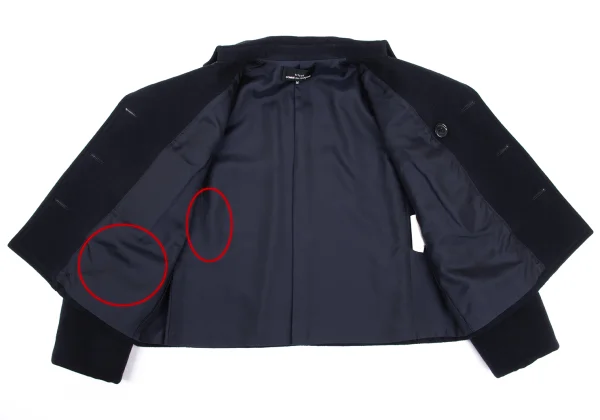 tricot COMME des GARCONS Wool Nylon Folded Sleeves Pea Coat K-168822_011