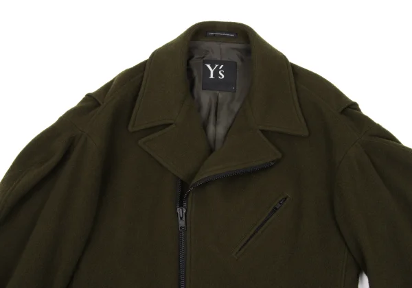 Y's Wool Mossa Off Shoulder Motorcycle Jacket K-168823_003