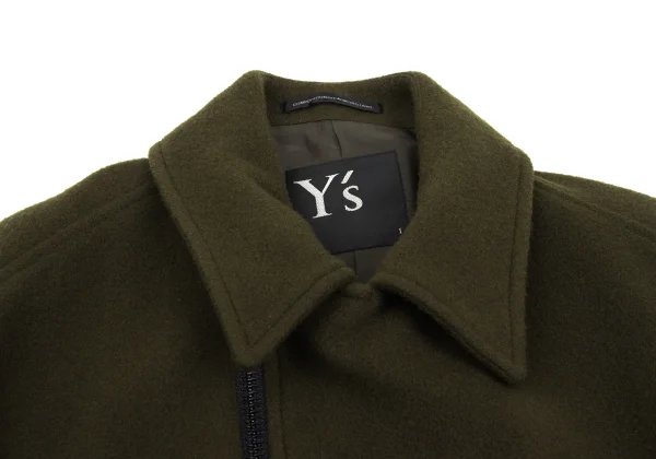 Y's Wool Mossa Off Shoulder Motorcycle Jacket K-168823_005