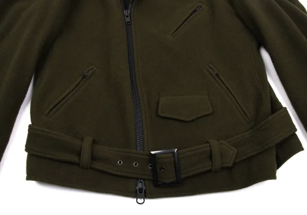 Y's Wool Mossa Off Shoulder Motorcycle Jacket K-168823_009