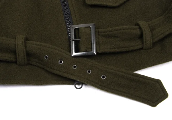 Y's Wool Mossa Off Shoulder Motorcycle Jacket K-168823_011