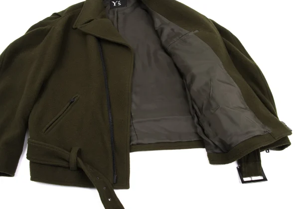 Y's Wool Mossa Off Shoulder Motorcycle Jacket K-168823_013