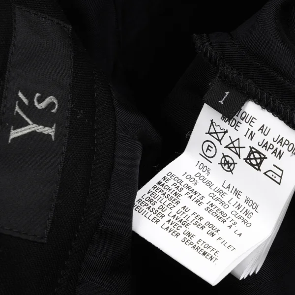 Y's Wool Check Tweed Hem Cut Off Cropped Pants K-168824_013