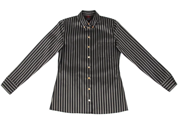 Jean Paul GAULTIER CLASSIQUE Poly Stripe Button Down Shirt K-168829_002