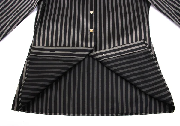Jean Paul GAULTIER CLASSIQUE Poly Stripe Button Down Shirt K-168829_011