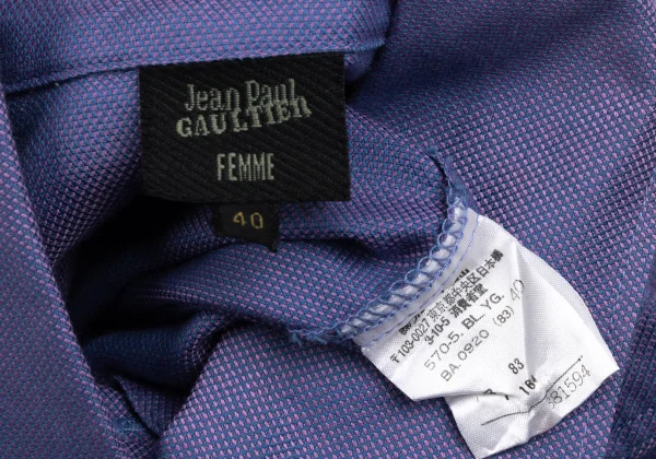 Jean Paul GAULTIER FEMME Cotton Poly Double Cuff Long-sleeve Shirt K-168831_014
