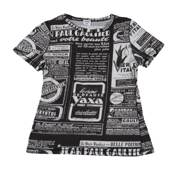 Jean Paul GAULTIER FEMME Advertisement Print T-shirt Black,White 40 K-168833_001