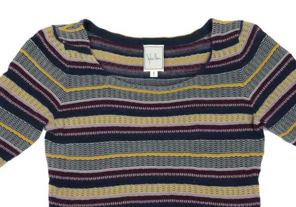 Sybilla Multi-stripe Woven Cotton Short Sleeved Knit K-168834_003