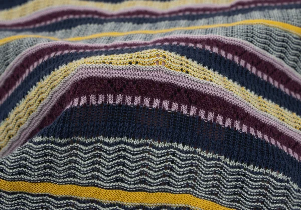Sybilla Multi-stripe Woven Cotton Short Sleeved Knit K-168834_010
