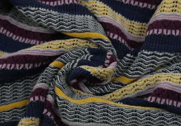 Sybilla Multi-stripe Woven Cotton Short Sleeved Knit K-168834_011