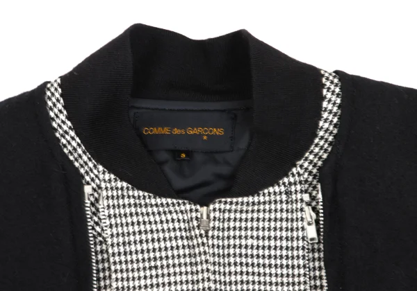 COMME des GARCONS Houndtooth 2way Bomber Jacket K-168835_004