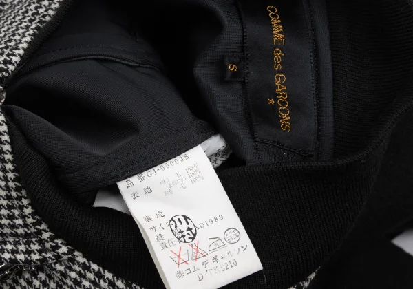 COMME des GARCONS Houndtooth 2way Bomber Jacket K-168835_015