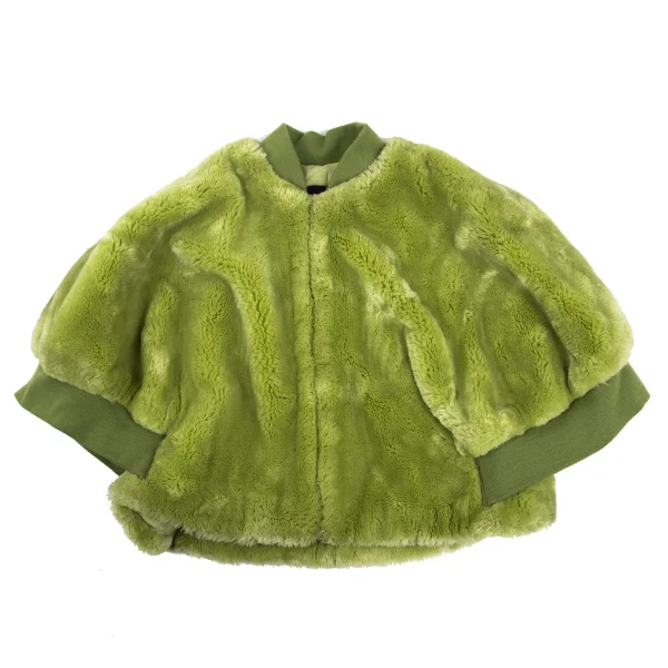 COMME des GARCONS Faux Fur Zip-up Short Blouson K-168836_002