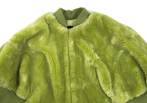 COMME des GARCONS Faux Fur Zip-up Short Blouson K-168836_003