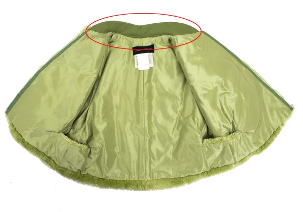 COMME des GARCONS Faux Fur Zip-up Short Blouson K-168836_007