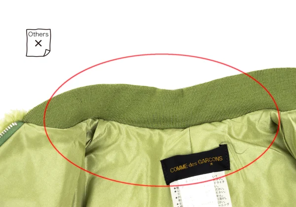 COMME des GARCONS Faux Fur Zip-up Short Blouson K-168836_008