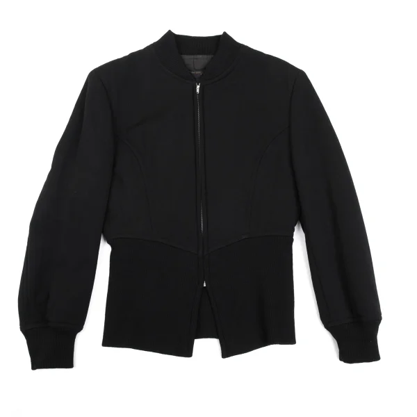 COMME des GARCONS Wool Curve Switching Zip Blouson K-168837_002