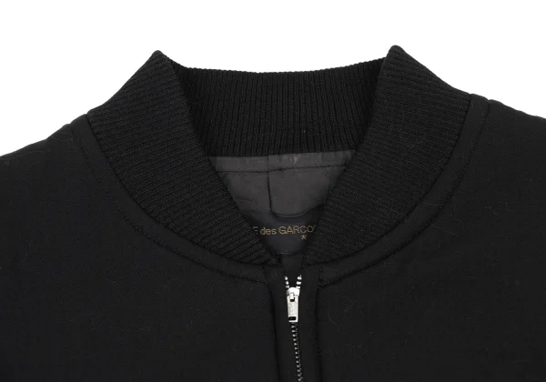 COMME des GARCONS Wool Curve Switching Zip Blouson K-168837_004