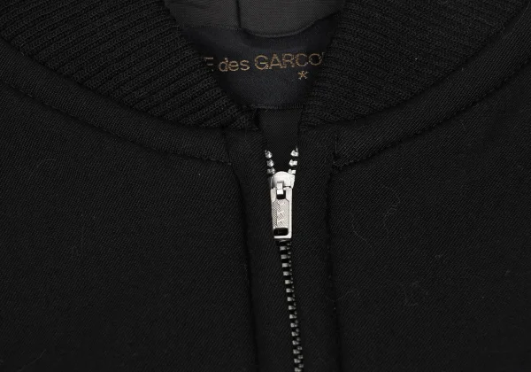 COMME des GARCONS Wool Curve Switching Zip Blouson K-168837_006