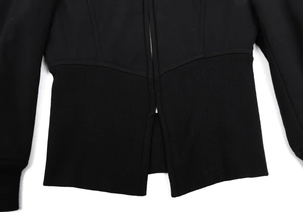 COMME des GARCONS Wool Curve Switching Zip Blouson K-168837_009