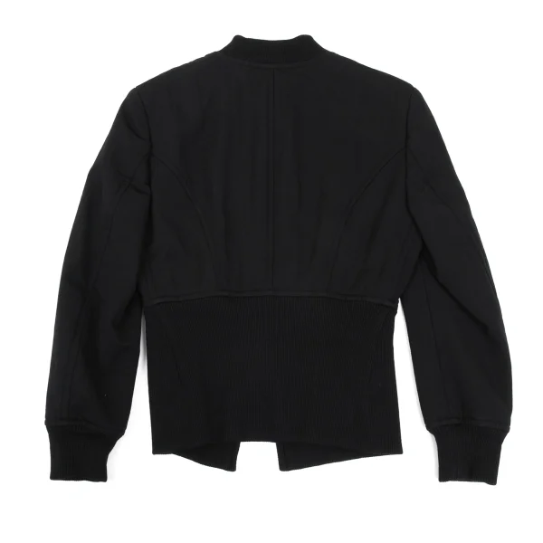 COMME des GARCONS Wool Curve Switching Zip Blouson K-168837_012