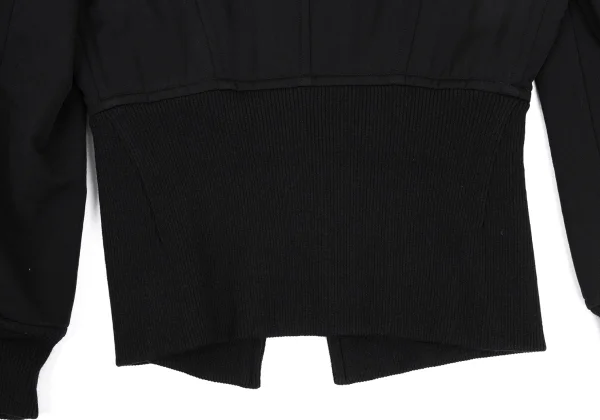 COMME des GARCONS Wool Curve Switching Zip Blouson K-168837_013