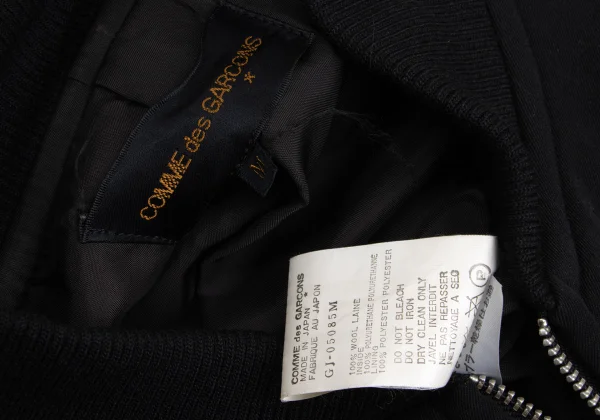 COMME des GARCONS Wool Curve Switching Zip Blouson K-168837_015