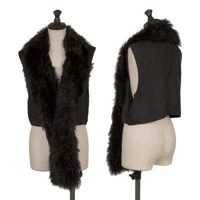 COMME des GARCONS Fur Collar Sleeveless Vest