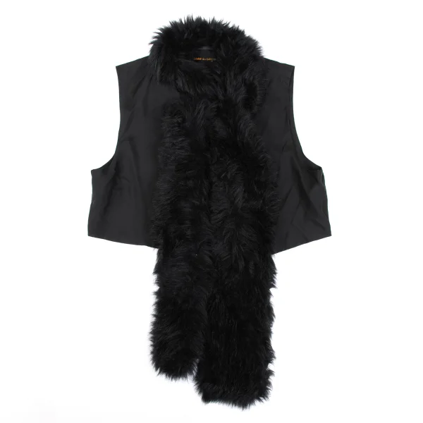 COMME des GARCONS Fur Collar Sleeveless Vest K-168840_002