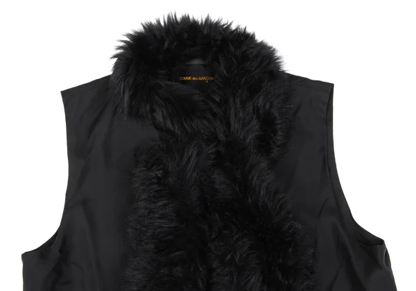 COMME des GARCONS Fur Collar Sleeveless Vest K-168840_003
