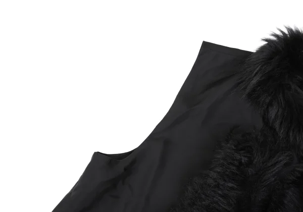COMME des GARCONS Fur Collar Sleeveless Vest K-168840_005