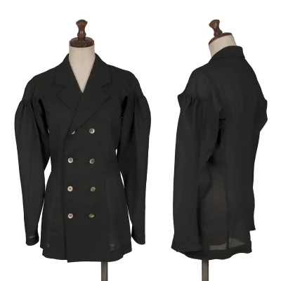 COMME des GARCONS Sheer Sleeve Gathered Double Jacket